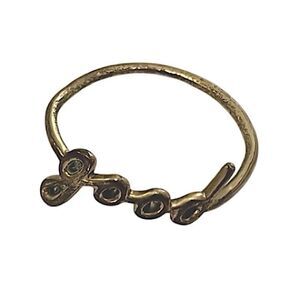 🌴 Madewell “Good” Word Ring – Gold-Tone, Size 9